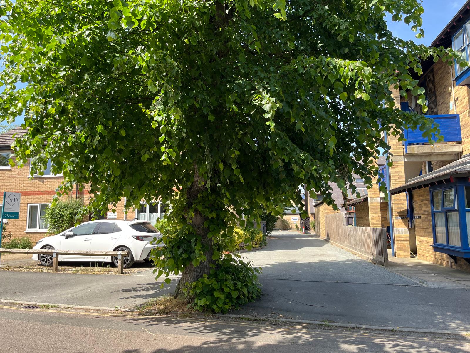 Back entrance to car park
